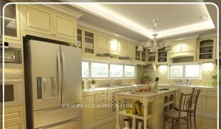 3 D perspective ห้องครัว ตกแต่งภายในอาคารพาณิชย์