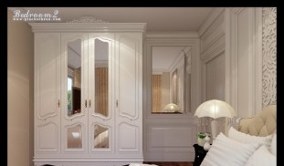 3 D perspective ห้องนอน ตกแต่งภายในบ้าน เศรษฐสิริ