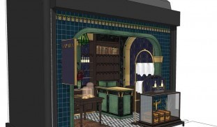 3 D perspective ตกแต่งร้านสไตล์อียิปต์ ตกแต่งร้านสไตล์อียิปต์