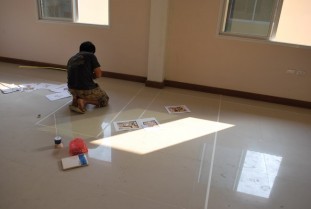 วัดหน้างาน การตีผังหน้างาน