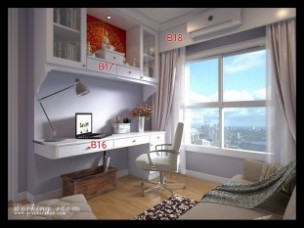 ห้องทำงาน คอนโดปาร์คแลนด์ ตกแต่งภายในปาร์คแลนด์ คอนโด